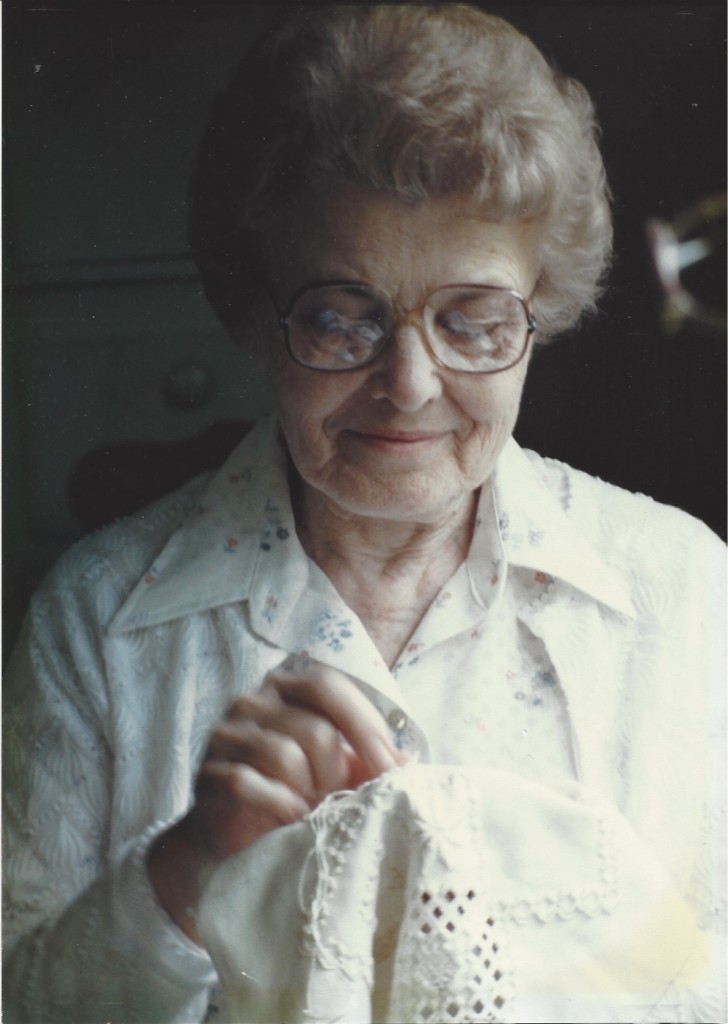 Grandma Julia sewing